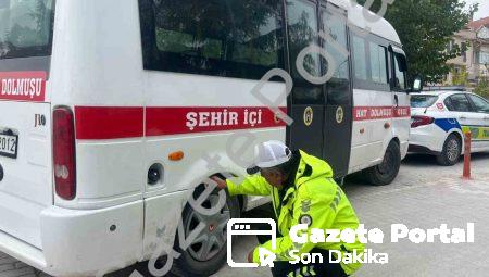 Tavşanlı’da Toplu Taşıma Araçlarına Sıkı Kış Lastiği Denetimi