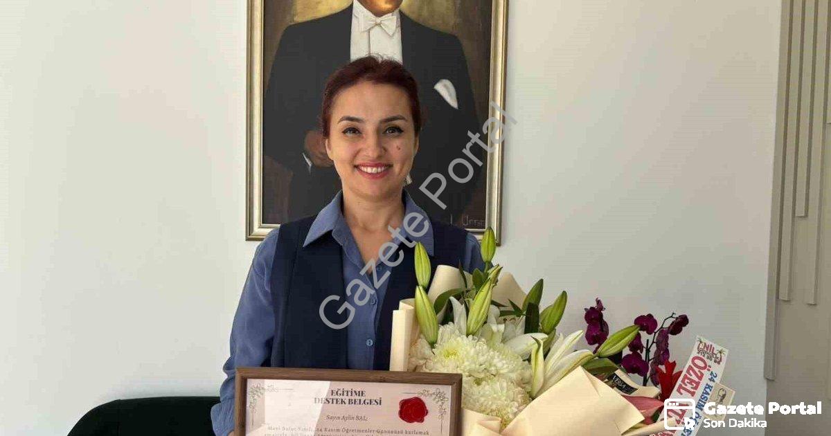 "MTK Koleji Velilerinden Örnek Öğretmenler Günü Bağışı" başlıklı haber için fotorealistik, profesyon