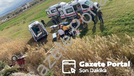 Manisa’da Araç Tarlaya Devrildi: 5 Kişi Yaralandı