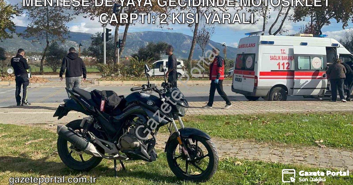 "Menteşe’de yaya geçidinde motosiklet çarptı: 2 kişi yaralı" başlıklı haber için fotorealistik, prof