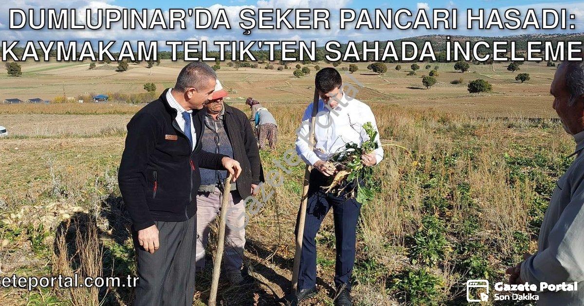 "Dumlupınar'da Şeker Pancarı Hasadı: Kaymakam Teltik'ten Sahada İnceleme" başlıklı haber için fotore