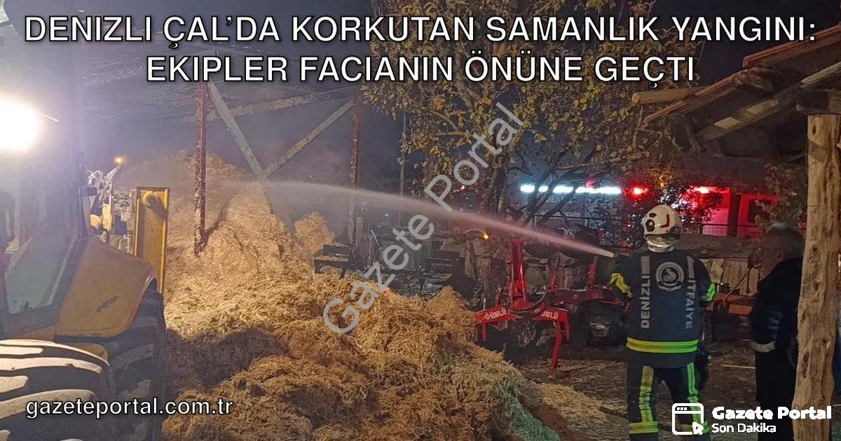 "Denizli Çal’da Korkutan Samanlık Yangını: Ekipler Facianın Önüne Geçti" başlıklı haber için fotorea
