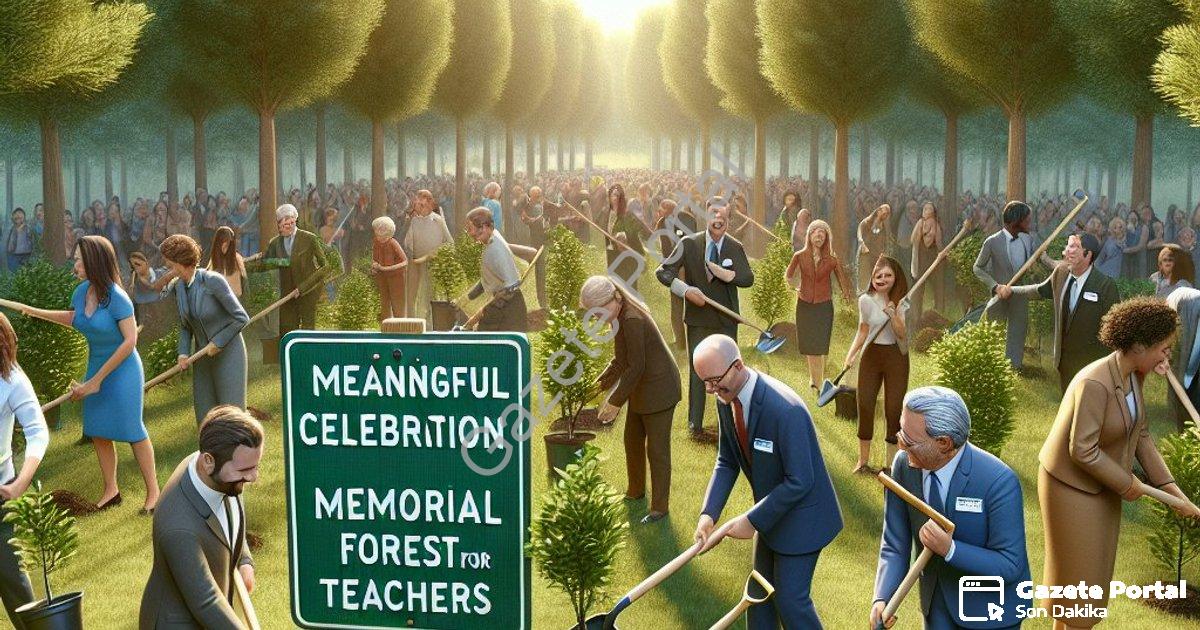 "Çivril’de Anlamlı Kutlama: Öğretmenler İçin Hatıra Ormanı Kuruldu" başlıklı haber için fotorealisti