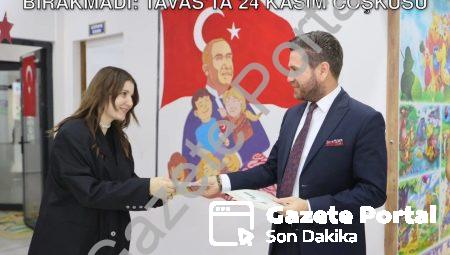 Başkan Kadir Tatık Öğretmenleri Yalnız Bırakmadı: Tavas’ta 24 Kasım Coşkusu