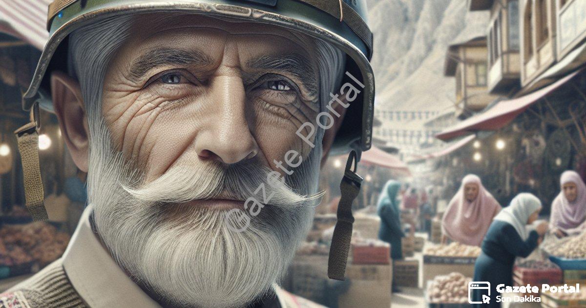 "Denizli'de Kask Yerine Miğfer Takan Hasan Dede Sosyal Medyayı Salladı" başlıklı haber için fotoreal