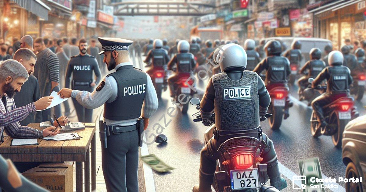 "Manisa'da Motosiklet Denetimi: 3 Günde 2 Milyon TL Ceza Kesildi" başlıklı haber için fotorealistik,