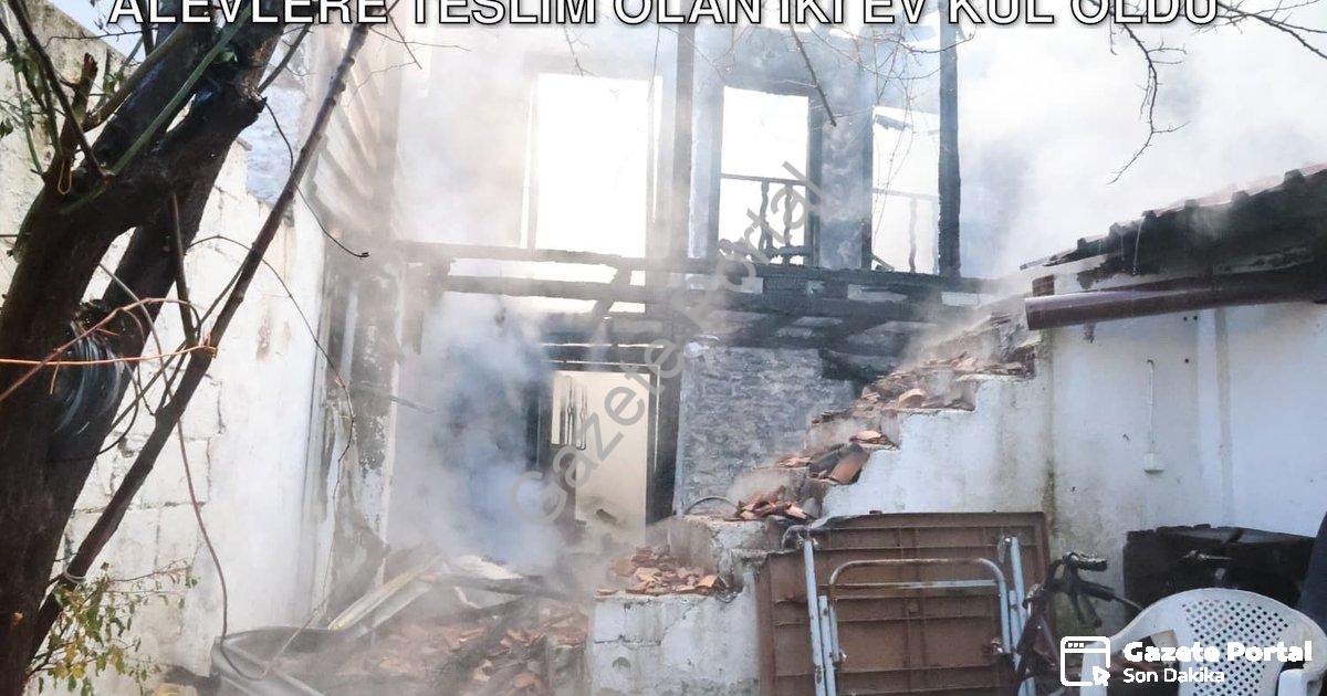 "Muğla Menteşe'de Korkutan Yangın: Alevlere Teslim Olan İki Ev Kül Oldu" başlıklı haber için fotorea