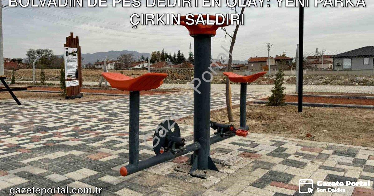 "Bolvadin'de Pes Dedirten Olay: Yeni Parka Çirkin Saldırı" başlıklı haber için fotorealistik, profes