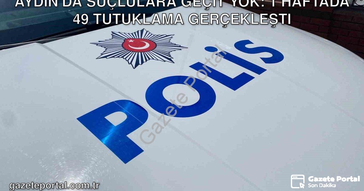 "Aydın'da Suçlulara Geçit Yok: 1 Haftada 49 Tutuklama Gerçekleşti" başlıklı haber için fotorealistik