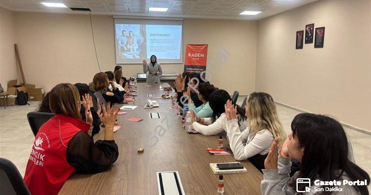 "Aydın'daki Yurtlarda Kadına Şiddetle Mücadele ve Farkındalık Eğitimi" başlıklı haber için fotoreali
