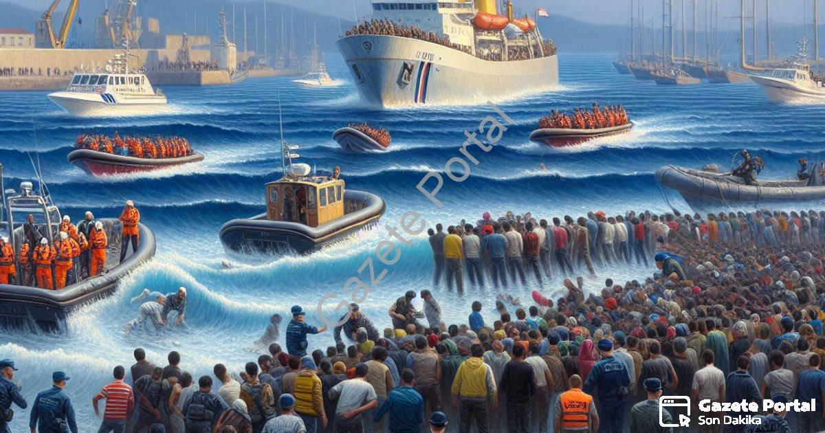 "İzmir Açıklarında Hareketli Saatler: 120 Düzensiz Göçmen İşlem Gördü" başlıklı haber için fotoreali