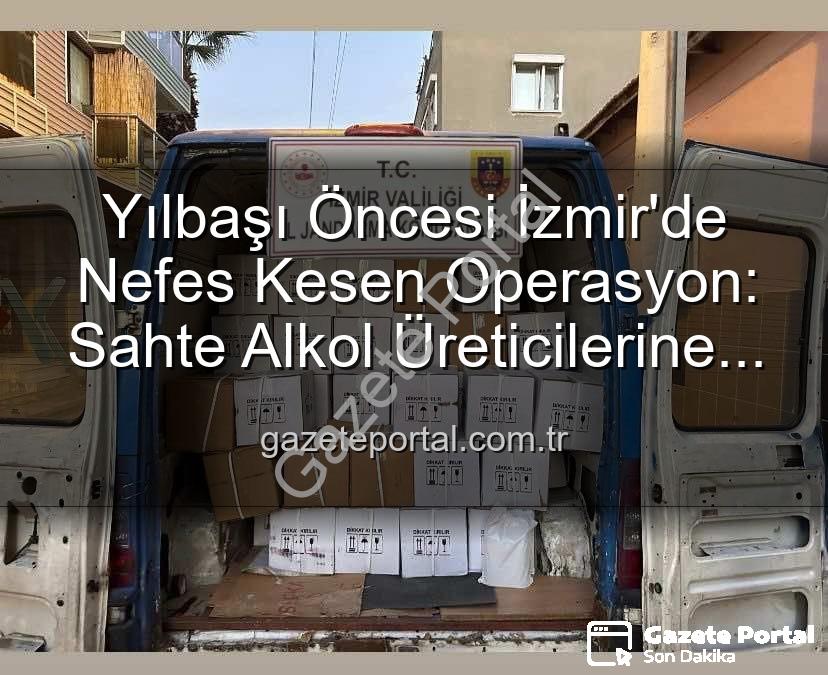 sahte alkol - Yılbaşı Öncesi İzmir'de Nefes Kesen Operasyon: Sahte Alkol Üreticilerine Darbe!