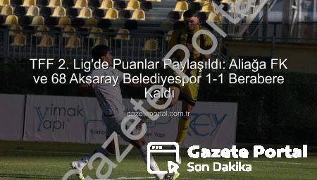 TFF 2. Lig’de Puanlar Paylaşıldı: Aliağa FK ve 68 Aksaray Belediyespor 1-1 Berabere Kaldı