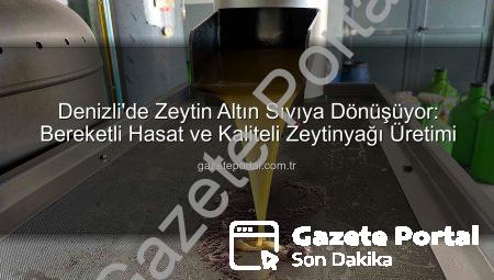 Denizli’de Zeytin Altın Sıvıya Dönüşüyor: Bereketli Hasat ve Kaliteli Zeytinyağı Üretimi